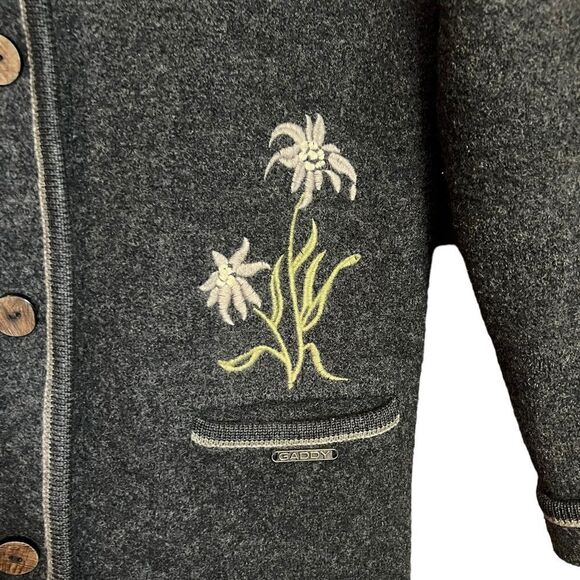 Gaddy Collection grey 100% wool long cardigan - Picture 7 of 9